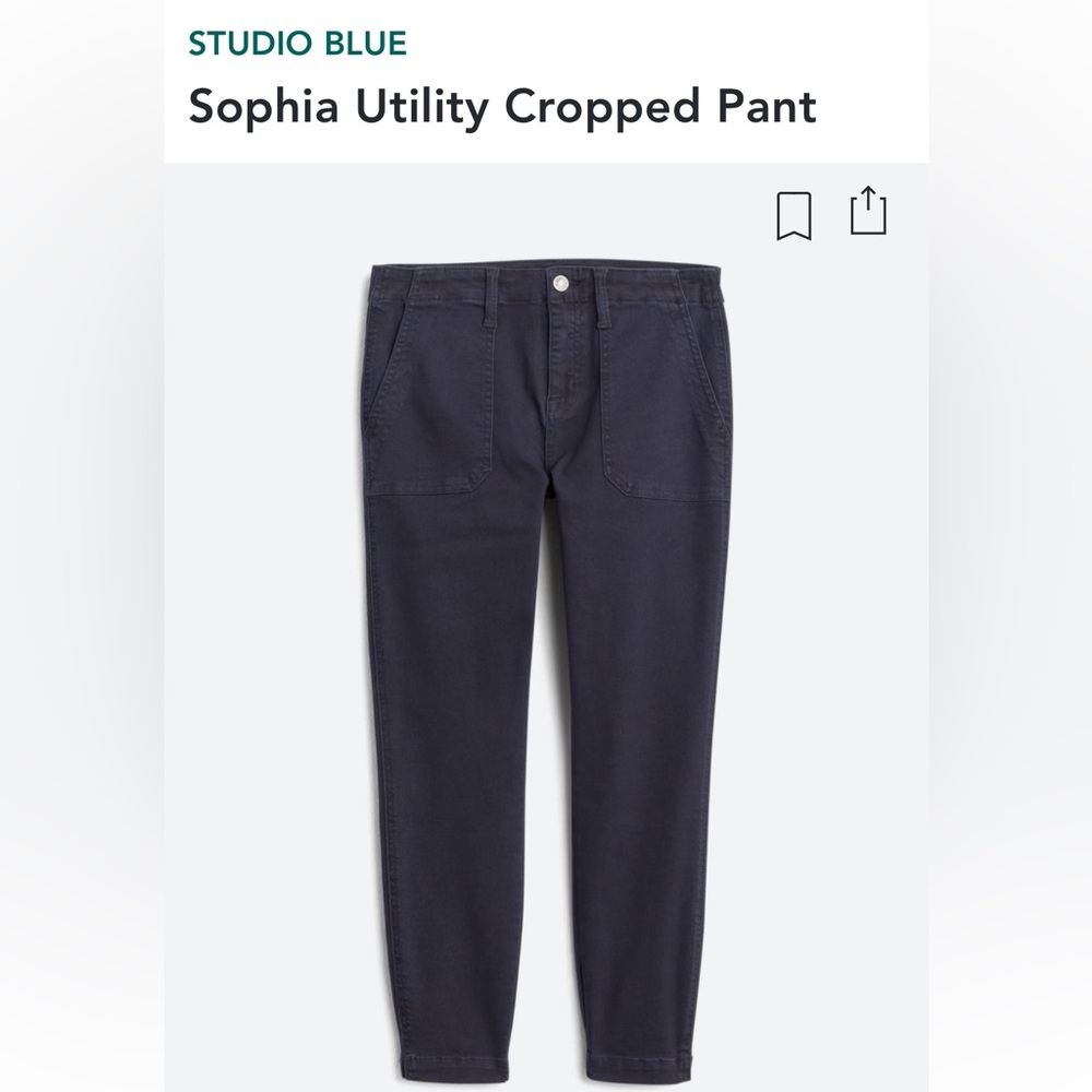 Studio Blue Cropped Navy Pants
